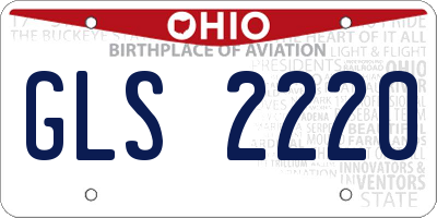OH license plate GLS2220