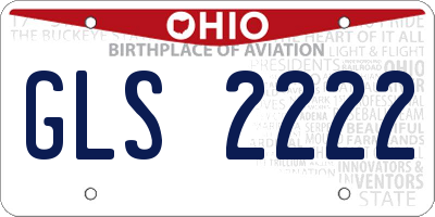 OH license plate GLS2222