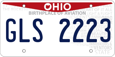 OH license plate GLS2223