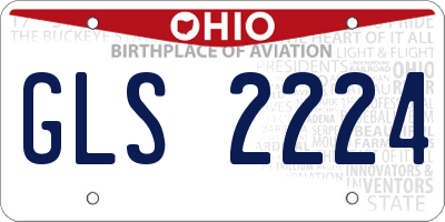 OH license plate GLS2224