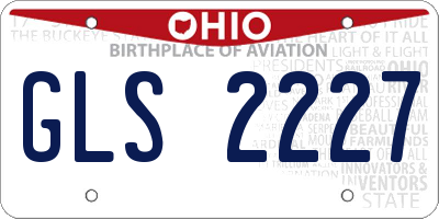 OH license plate GLS2227