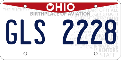 OH license plate GLS2228