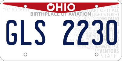 OH license plate GLS2230