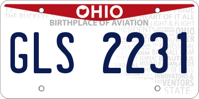 OH license plate GLS2231