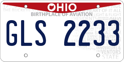 OH license plate GLS2233