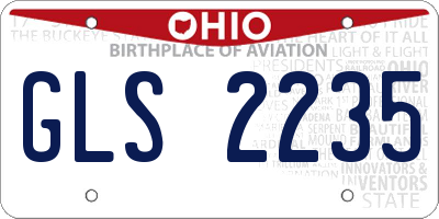 OH license plate GLS2235