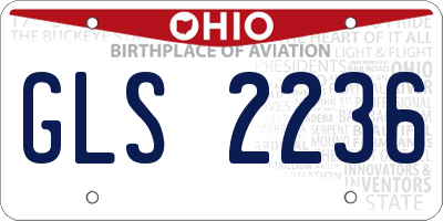 OH license plate GLS2236