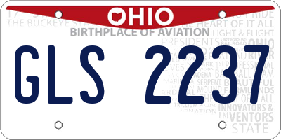 OH license plate GLS2237