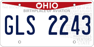 OH license plate GLS2243