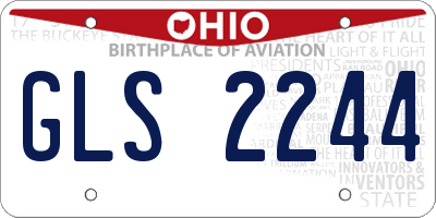 OH license plate GLS2244