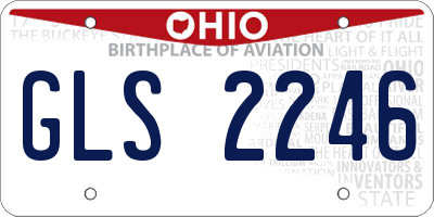 OH license plate GLS2246