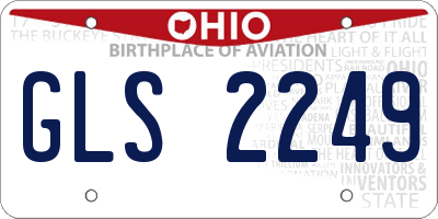 OH license plate GLS2249