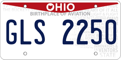 OH license plate GLS2250