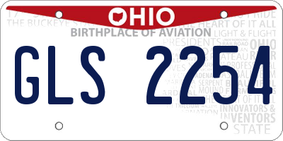 OH license plate GLS2254