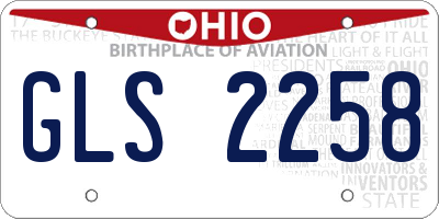 OH license plate GLS2258