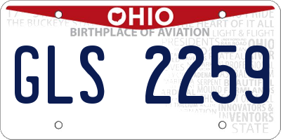 OH license plate GLS2259