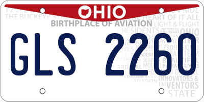 OH license plate GLS2260
