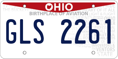 OH license plate GLS2261