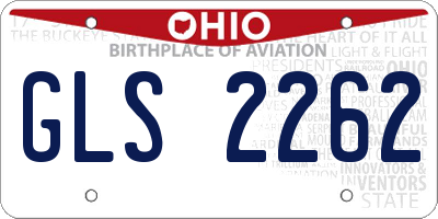 OH license plate GLS2262