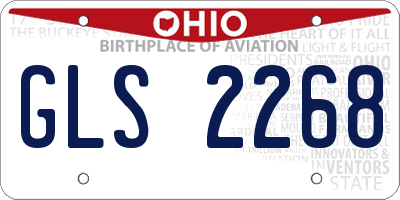 OH license plate GLS2268