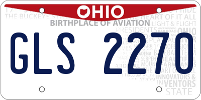 OH license plate GLS2270