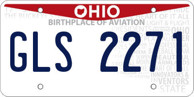 OH license plate GLS2271