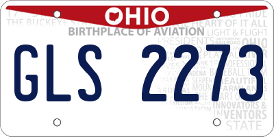 OH license plate GLS2273