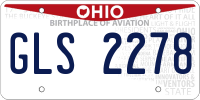 OH license plate GLS2278