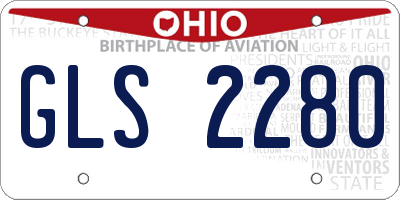 OH license plate GLS2280