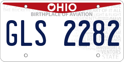 OH license plate GLS2282