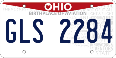 OH license plate GLS2284