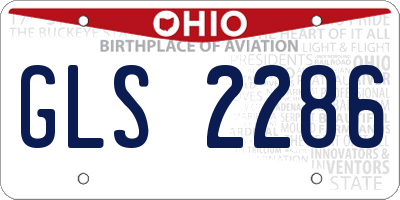 OH license plate GLS2286