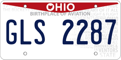 OH license plate GLS2287