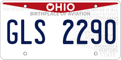 OH license plate GLS2290