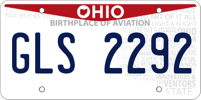 OH license plate GLS2292
