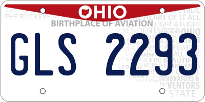 OH license plate GLS2293