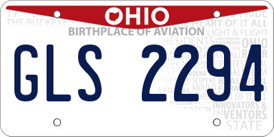 OH license plate GLS2294