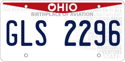OH license plate GLS2296