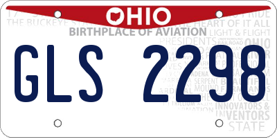 OH license plate GLS2298