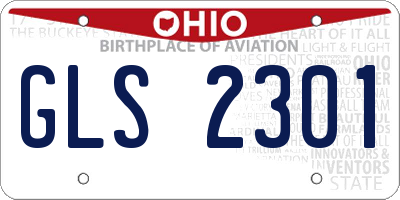 OH license plate GLS2301