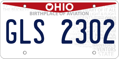OH license plate GLS2302