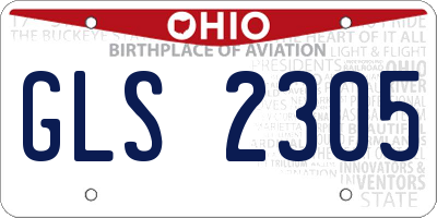 OH license plate GLS2305