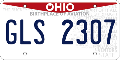 OH license plate GLS2307
