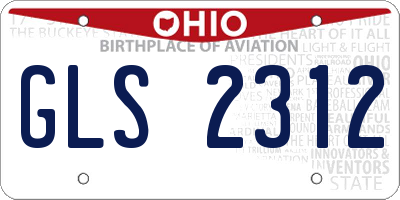 OH license plate GLS2312