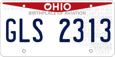 OH license plate GLS2313