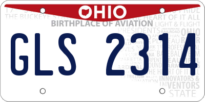 OH license plate GLS2314