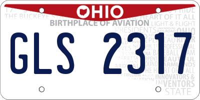 OH license plate GLS2317