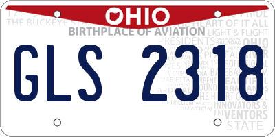 OH license plate GLS2318