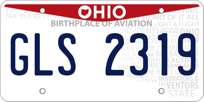 OH license plate GLS2319