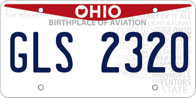 OH license plate GLS2320